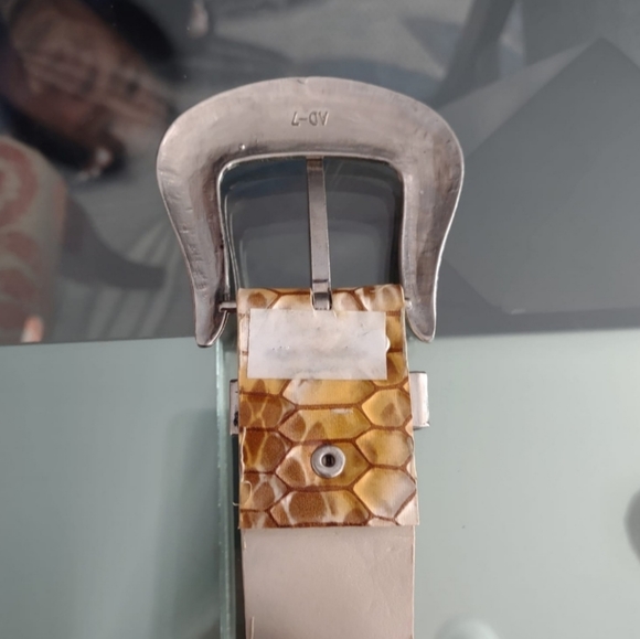 Vintage Rare Snake Skin Leather Belt - Picture 4 of 5